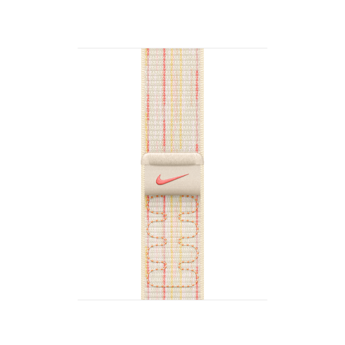 Correa loop deportiva Nike blanco estelar/rosa para caja de 42 mm