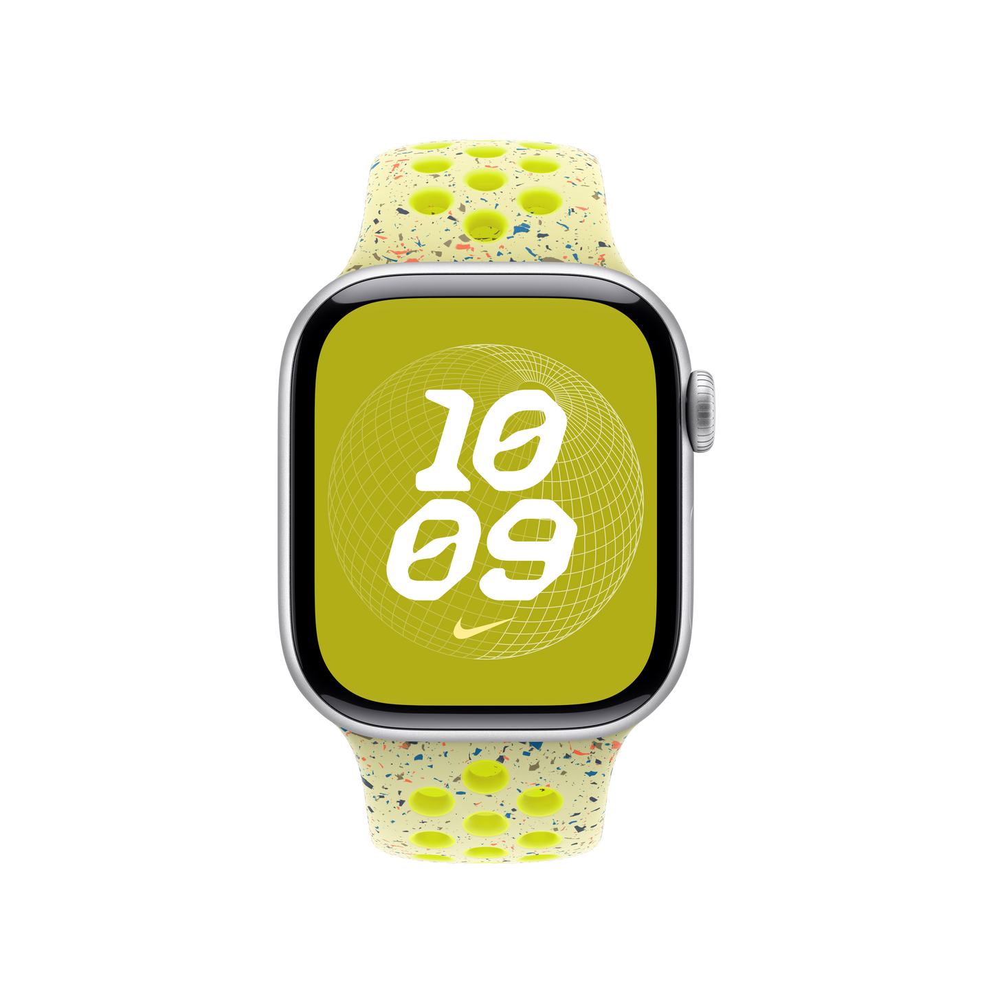 Correa deportiva Nike color Volt Splash para caja de 42 mm - S/M
