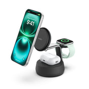BASE DE CARGA BELKIN 3 EN 1 CHILLBOOST DOCK 25W QI2 CHARCOAL