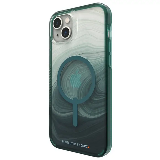 Case GEAR4 Milan Snap con MagSafe para iPhone 14 Plus - Transparente/Verde