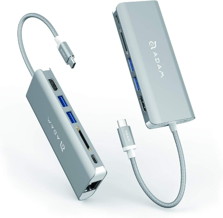 Multipuerto Adam Elements HUB A01 6 EN 1 USB-C - Plata