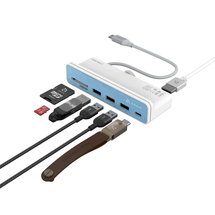 Multipuerto Adam Elements CASA i7 USB-C 7 en 1/iMac M1 - Blanco