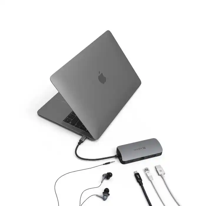 Multipuerto Adam Elements casa HUB 10 en 1 USB-C 3.1 HUB - Gris espacial