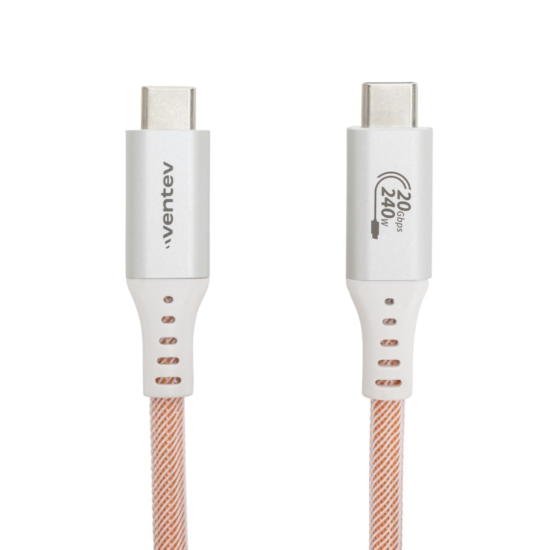 CABLE VENTEV ULTRAFAST DUO USB-C A USB-C 240W 1M WHITE