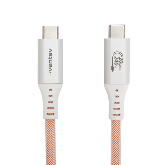 CABLE VENTEV ULTRAFAST DUO USB-C A USB-C 240W 1M WHITE