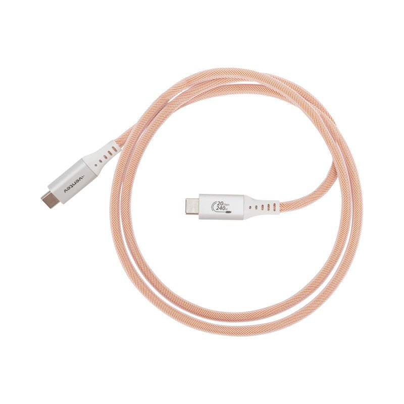 CABLE VENTEV ULTRAFAST DUO USB-C A USB-C 240W 1M WHITE