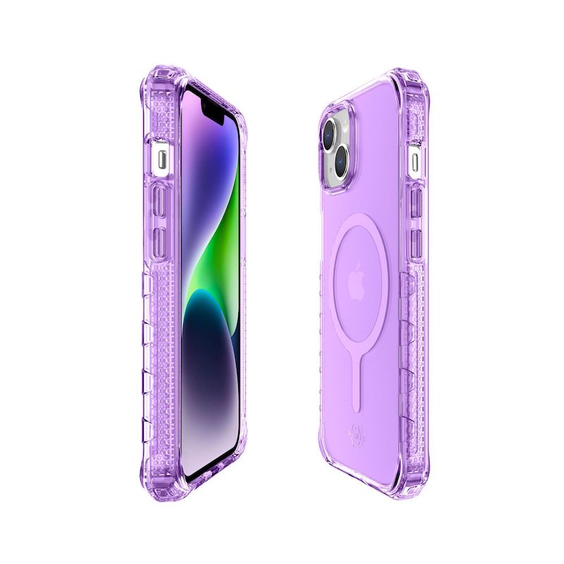 Case ITSKINS SUPREME MAGCLEAR Para iPhone 13/14 - Purpura