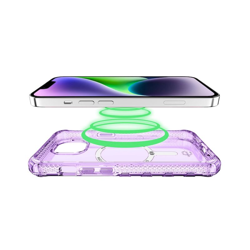 Case ITSKINS SUPREME MAGCLEAR Para iPhone 14 Pro - Purpura