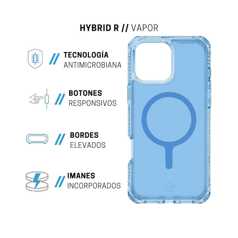 CASE ITSKINS HYBRID R IPH 16 PR BLU