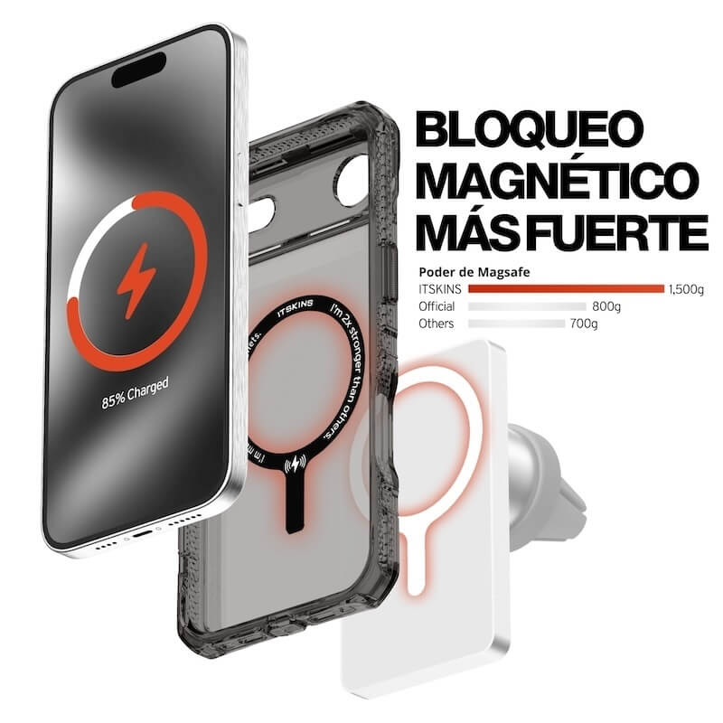 CASE ITSKINS SUPREME R CLEAR MAGSAFE IPHONE 17 AIR GRAPHITE