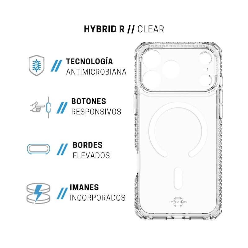 CASE ITSKINS HYBRIDR TRANSLUCENT MAGSAFE IPHONE 17 PRO MAX CLE