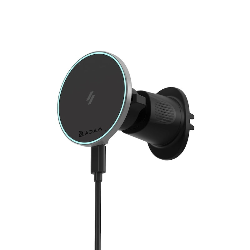 ADAPTADOR DE CARRRO ADAM ELEMENTS CQ1 MAGNETICO QI2 BLACK