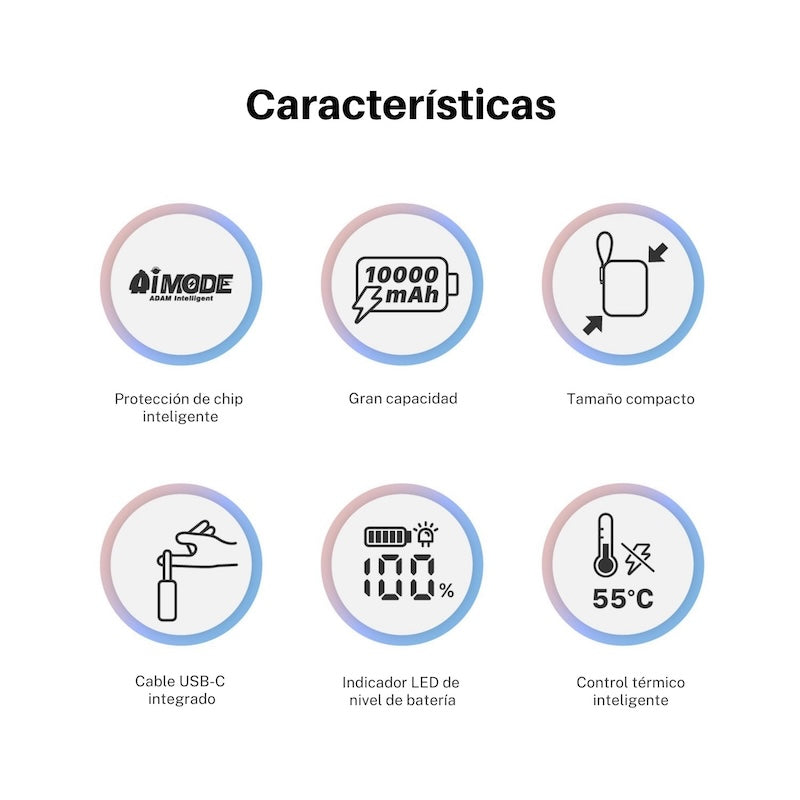 BATERIA ADAM ELEMENTS VIONTA Q 100000MAH ULTRA COMPACT ROSE