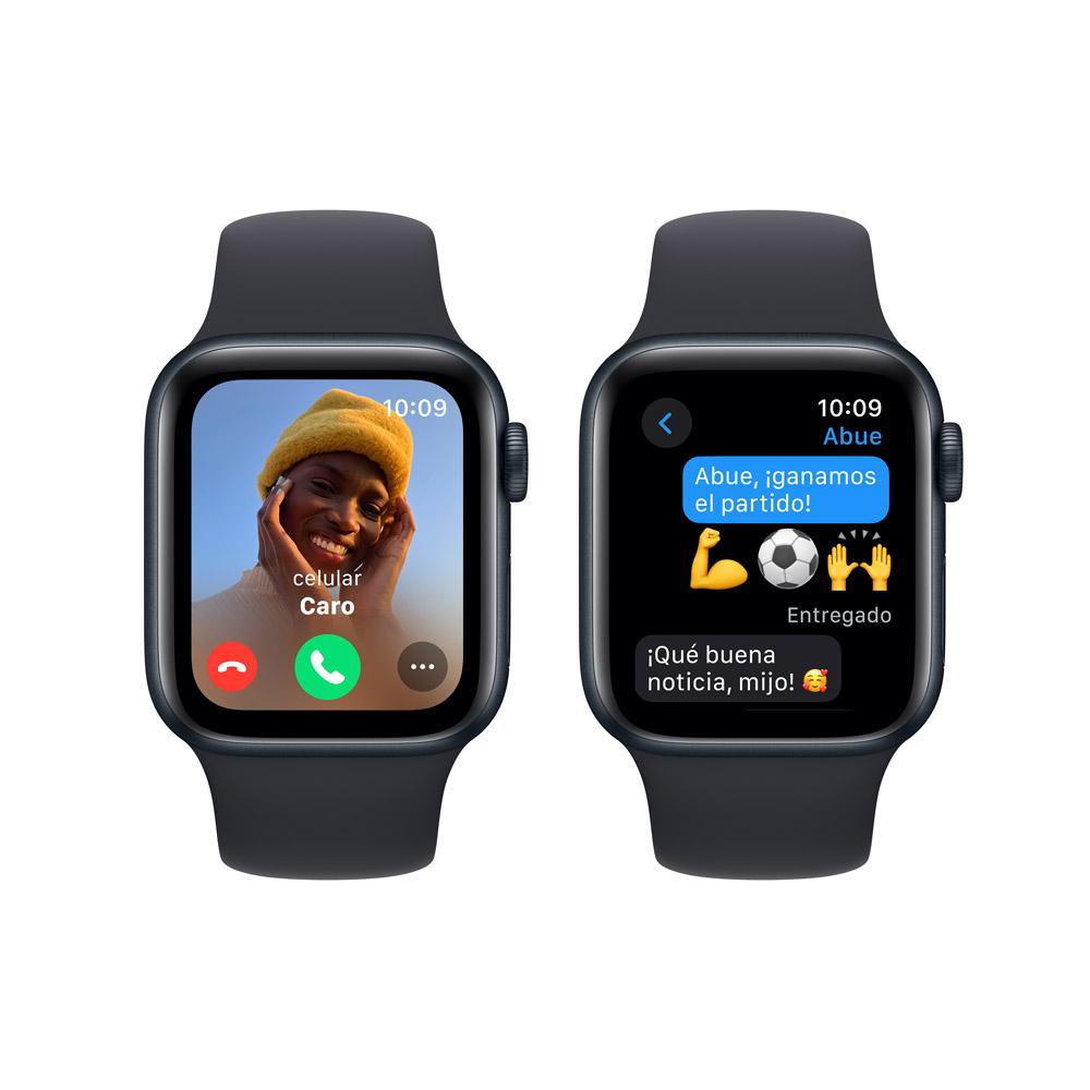 Apple Watch SE GPS • Caja de aluminio color medianoche de 40 mm • Correa deportiva color medianoche - M/L