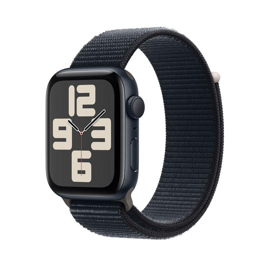 Apple Watch SE GPS • Caja de aluminio color medianoche de 44 mm • Correa loop deportiva color medianoche