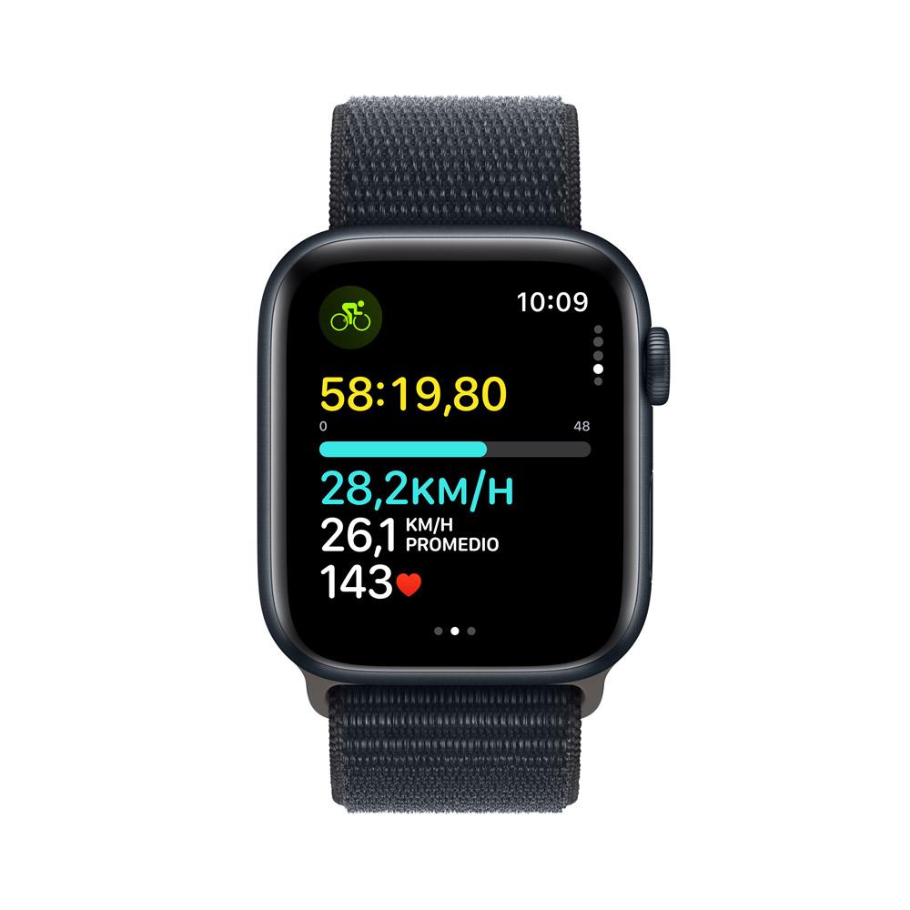 Apple Watch SE GPS • Caja de aluminio color medianoche de 44 mm • Correa loop deportiva color medianoche