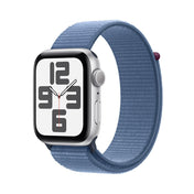 Apple Watch SE GPS • Caja de aluminio color plata de 44 mm • Correa loop deportiva azul invierno