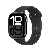 Apple Watch Series 10 GPS • Caja de aluminio negro azabache de 46 mm • Correa deportiva negra - M/L