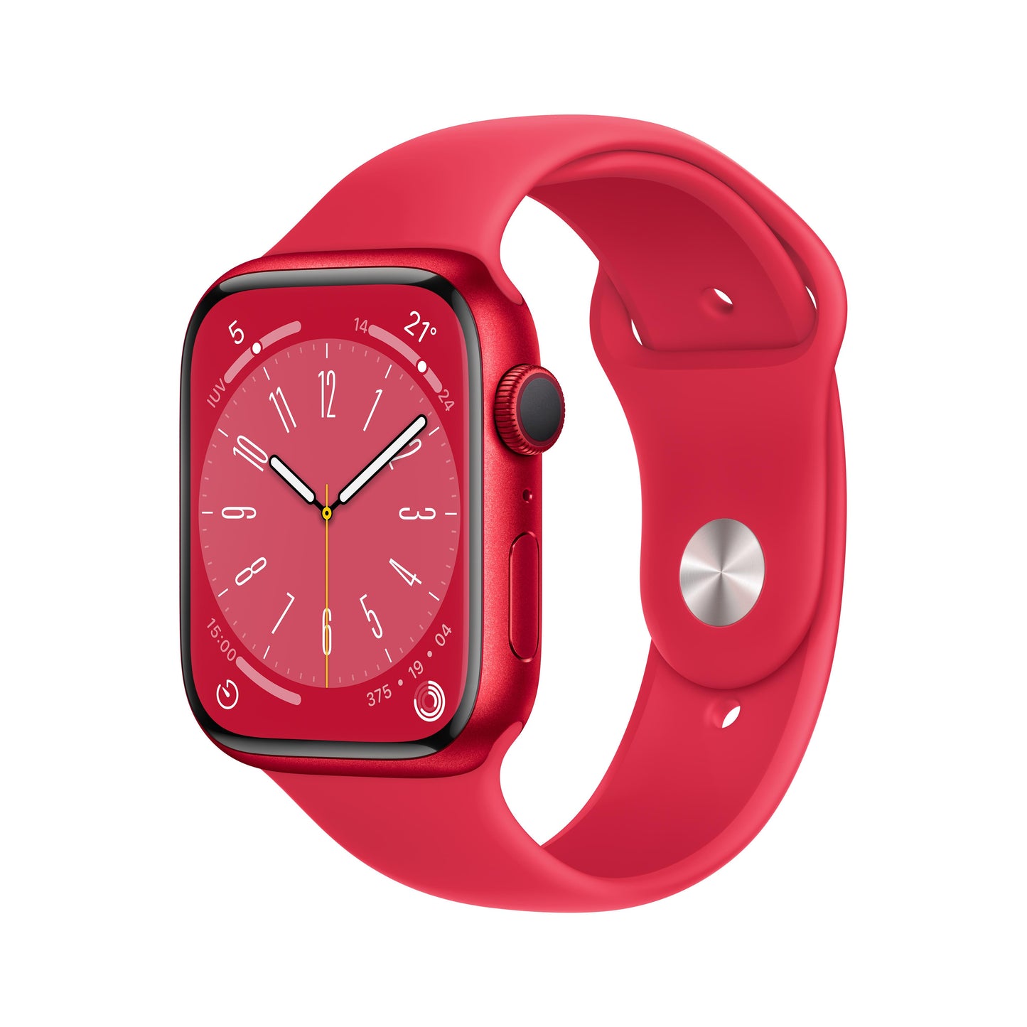 Apple Watch Series 8 (GPS) - Caja de aluminio (PRODUCT)RED de 45 mm - Correa deportiva (PRODUCT)RED - Talla única