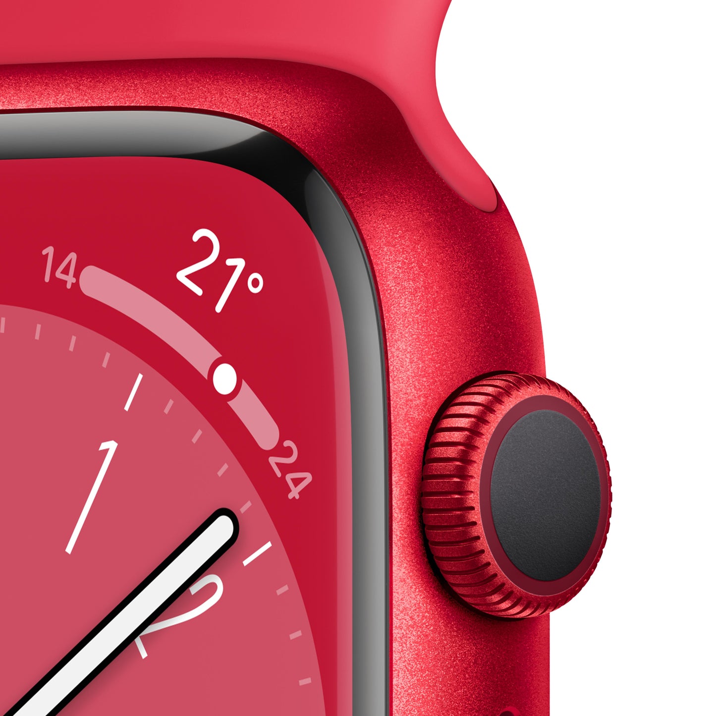 Apple Watch Series 8 (GPS) - Caja de aluminio (PRODUCT)RED de 45 mm - Correa deportiva (PRODUCT)RED - Talla única