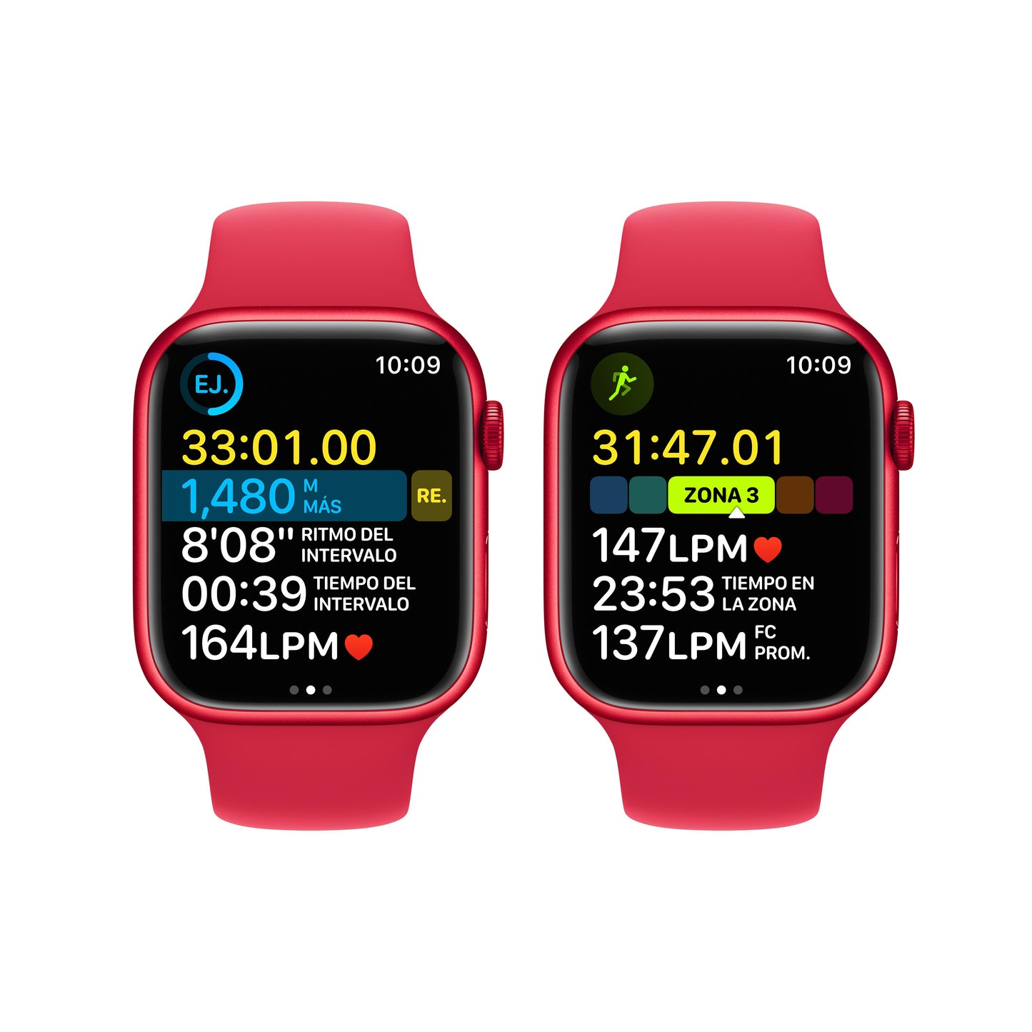 Apple Watch Series 8 (GPS) - Caja de aluminio (PRODUCT)RED de 45 mm - Correa deportiva (PRODUCT)RED - Talla única