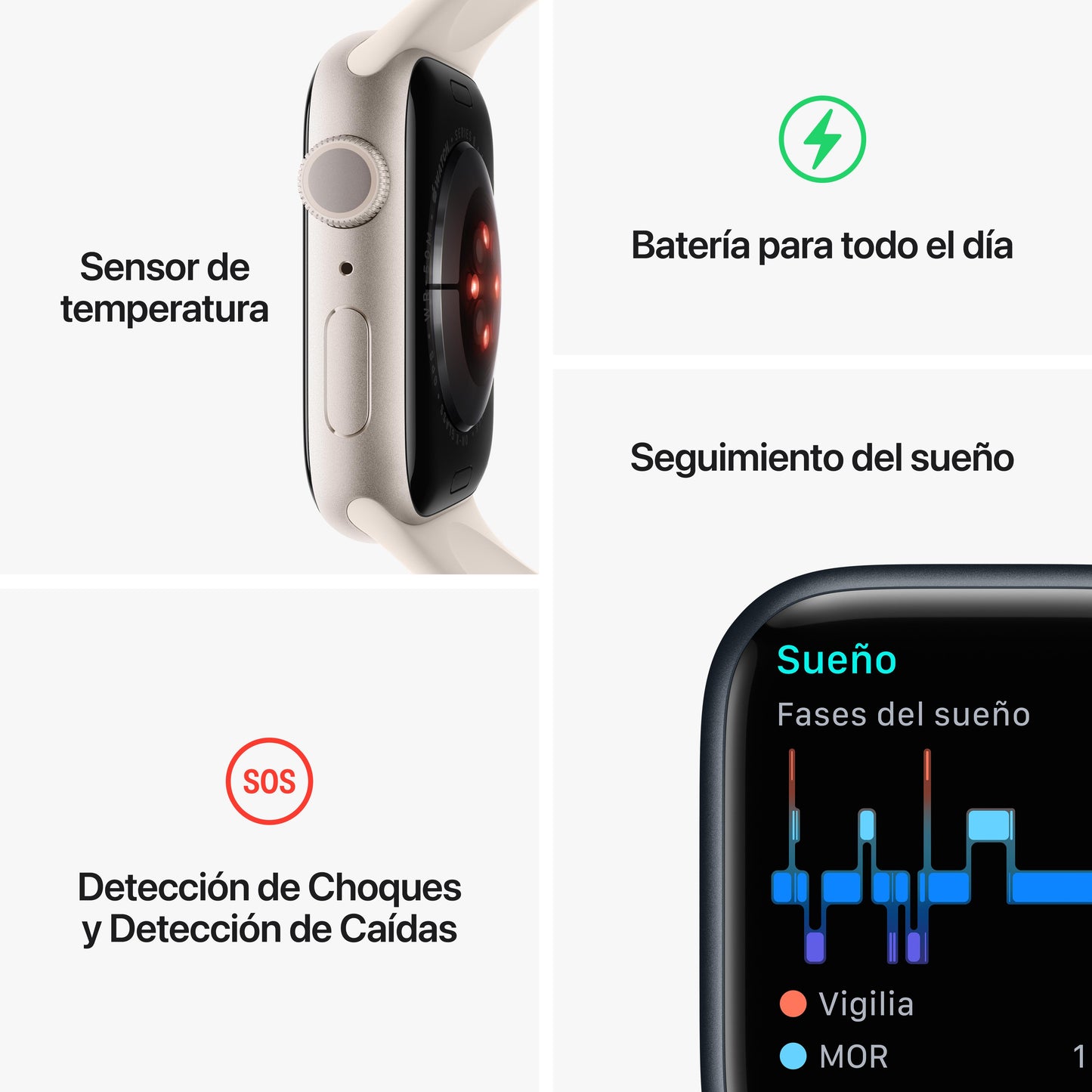 Apple Watch Series 8 (GPS) - Caja de aluminio (PRODUCT)RED de 45 mm - Correa deportiva (PRODUCT)RED - Talla única