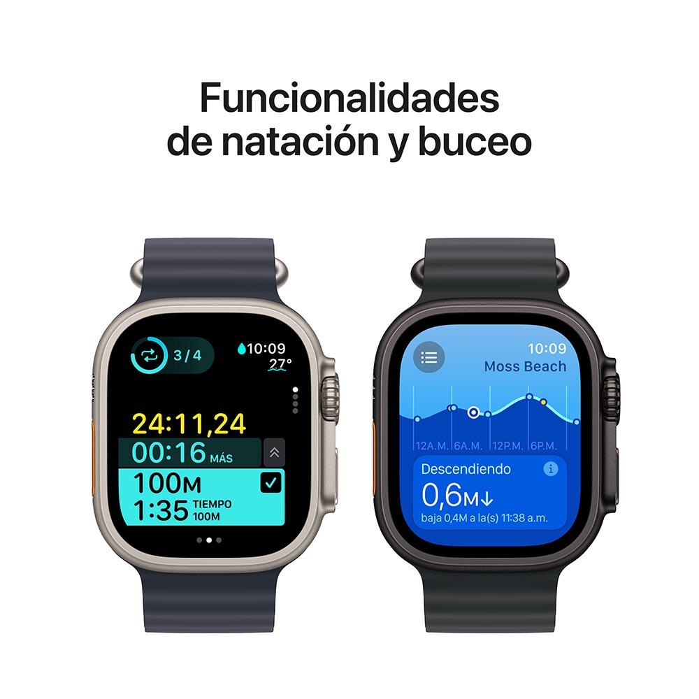 Apple Watch Ultra 2 GPS + Cellular • Caja de titanio natural de 49 mm • Correa estilo milanés de titanio natural - Grande