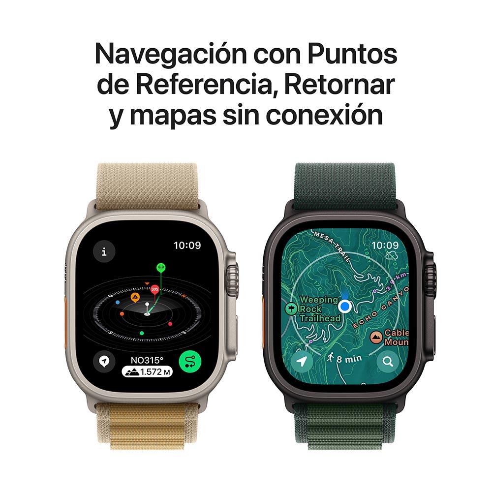 Apple Watch Ultra 2 GPS + Cellular • Caja de titanio natural de 49 mm • Correa estilo milanés de titanio natural - Grande