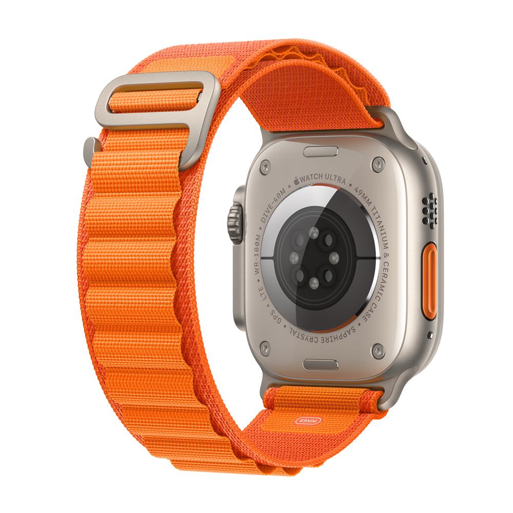 Apple Watch Ultra (GPS + Cellular) - Caja de titanio de 49 mm - Correa Loop Alpine naranja - Talla S