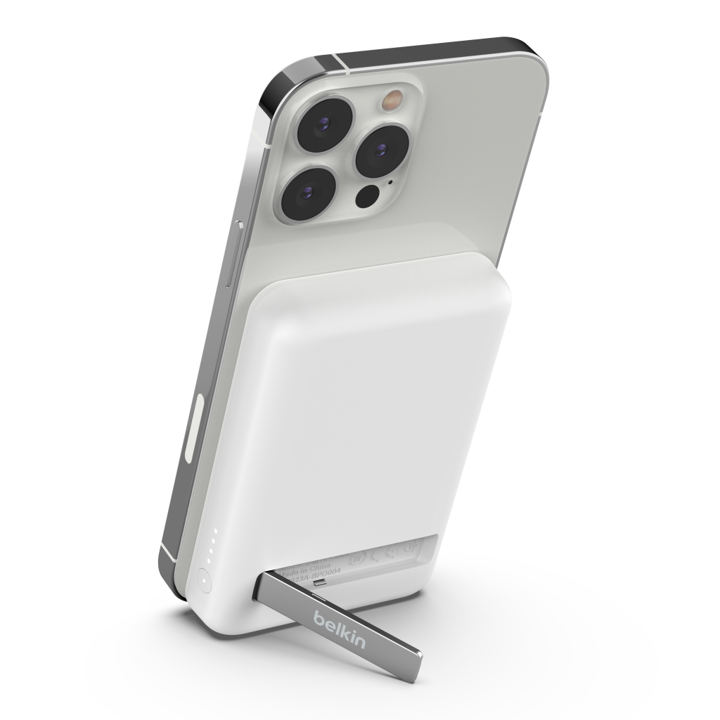 Batería Externa Magnética 5k Belkin Power Bank Con Stand Compatible Con Magsafe Para iPhone 12 en adelante
