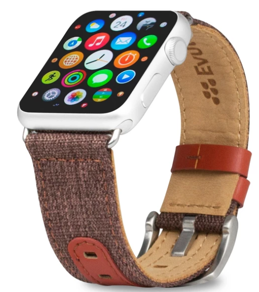 Banda Evutec para Apple Watch 44mm Café