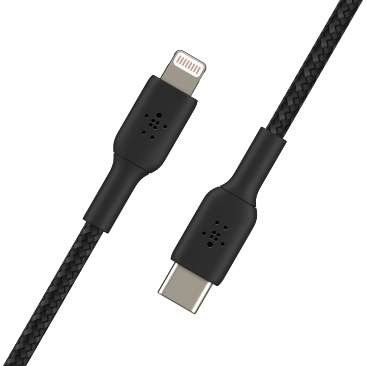 Cable Belkin USB-C a Lightning - 1M - Trenzado - Negro