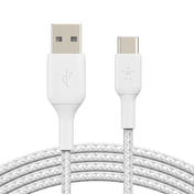 CABLE BELKIN BRAIDED USB-C/USB-A 2M WH