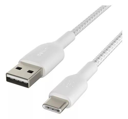 CABLE BELKIN BRAIDED USB-C/USB-A 2M WH