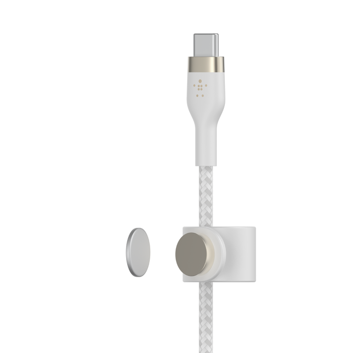 Cable BELKIN Pro Flex USB-C a USB-C con correa 2m - Blanco