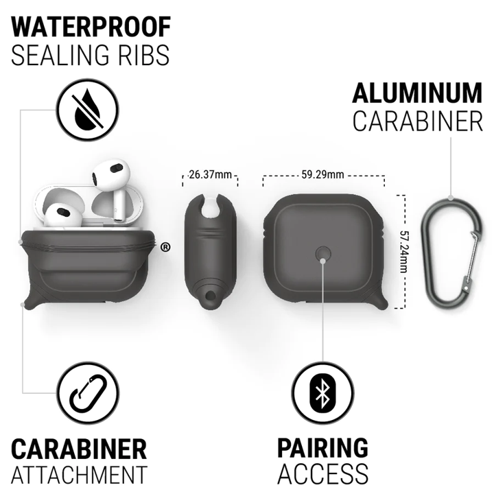 Case CATALYST INFLUENCE IMPERMEABLE Para AirPods 3 -Gris Espacial