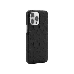 CASE COACH LEATHER SLIM WRAP PARA IPHONE 14 PRO MAX - BLACK