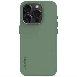 Case de silicona antimicrobiana DECODED para iPhone 15 Pro -  Verde