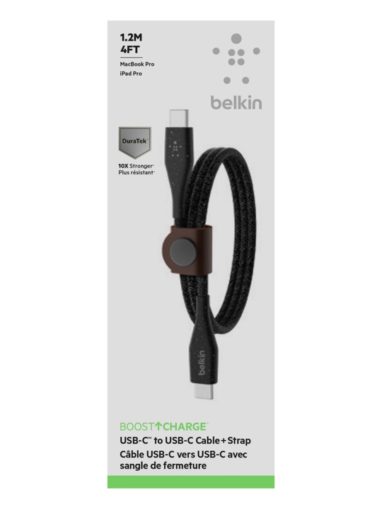 Cable Belkin USB-C a USB-C - 1.2M Duratek Plus - Negro