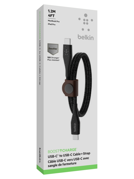 Cable Belkin USB-C a USB-C - 1.2M Duratek Plus - Negro