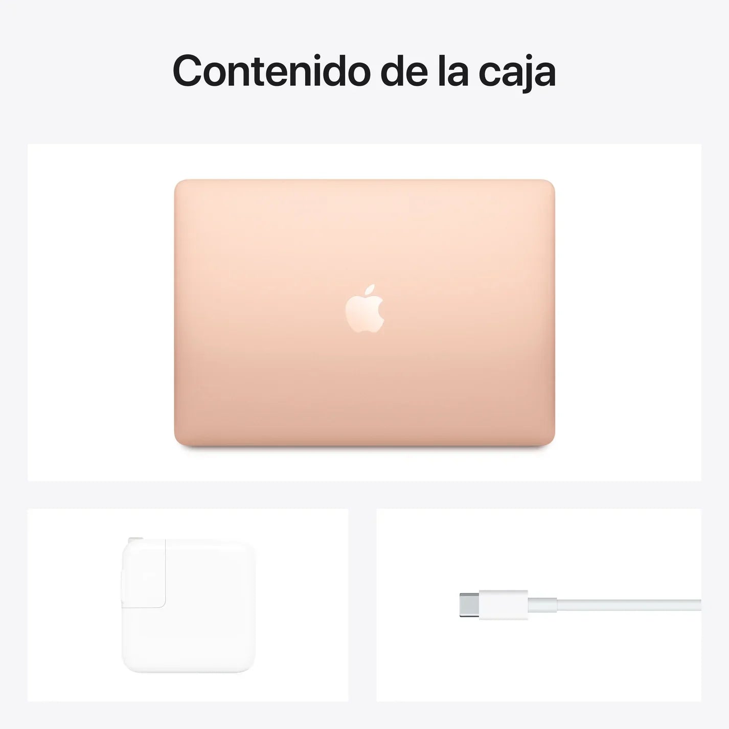 MacBook Air de 13 pulgadas Chip M1 de Apple con CPU de ocho núcleos y GPU de siete núcleos 8GB Oro 256 GB