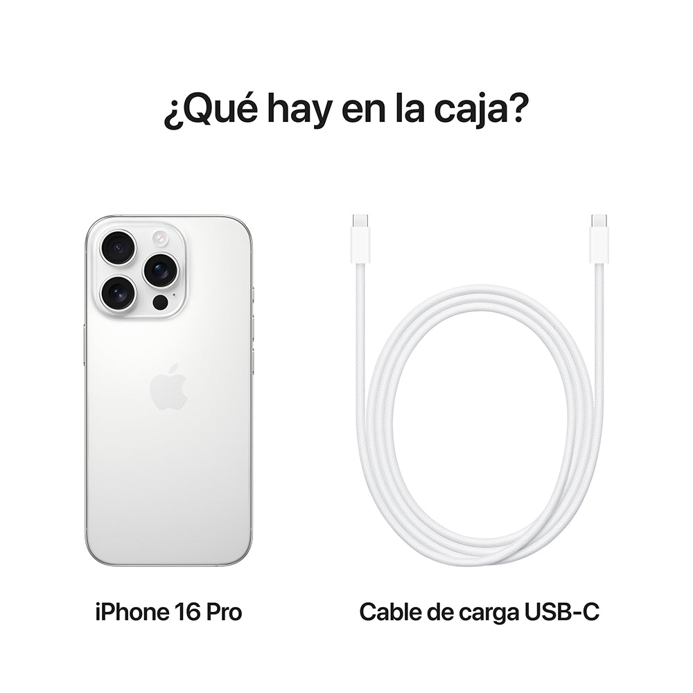 iPhone 16 Pro 128 GB Titanio blanco