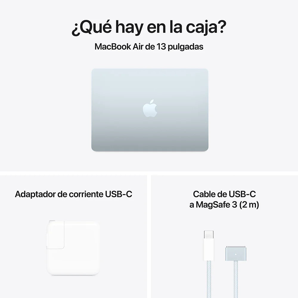 MacBook Air de 13 pulgadas: Chip M5 de Apple con CPU de 10 núcleos y GPU de 8 núcleos, 512 GB SSD - Color plata