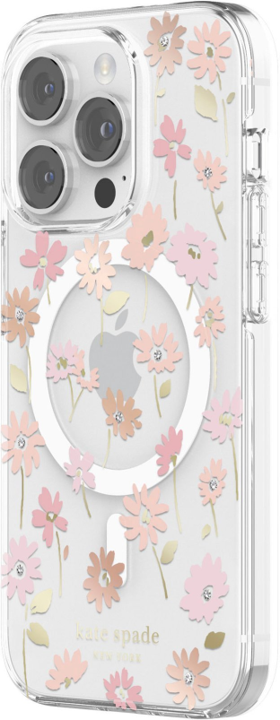 Case Kate Spade NY HD MagSafe Para iPhone 14 Pro – Flores/transparente