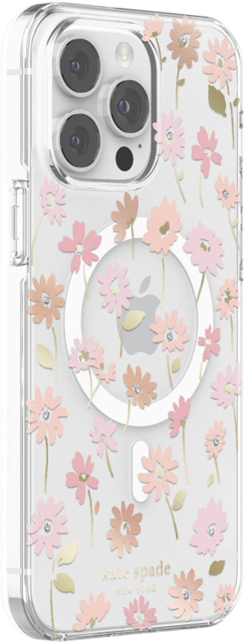 Case Kate Spade NY HD MagSafe Para iPhone 14 Pro Max – Flores/transparente