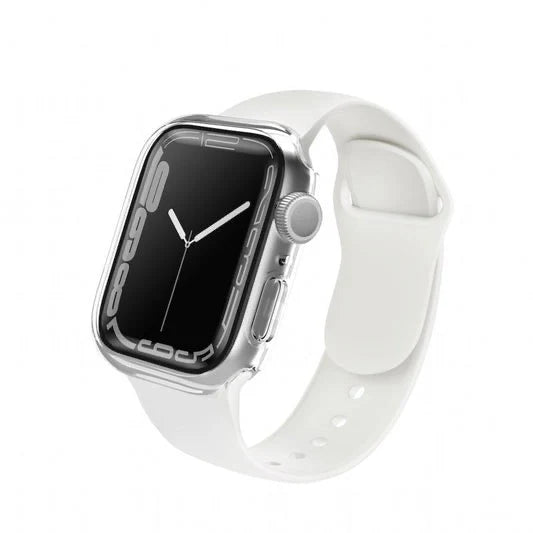 Bómper protector  para Apple Watch en cristal y bordes de policarbonato para Apple Watch  series 10 42mm, que protege la pantalla de tu Apple Watch ante cualquier golpe y/o caída. fácil y rápida instalación. dos unidades por empaque.