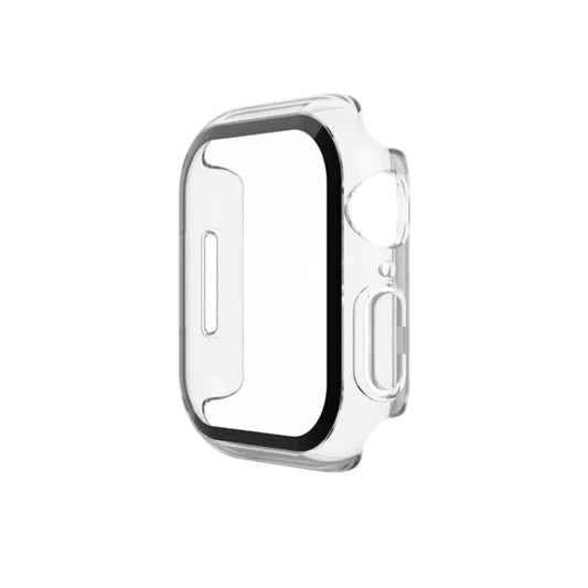 Bómper protector  para Apple Watch en cristal y bordes de policarbonato para Apple Watch  series 10 42mm, que protege la pantalla de tu Apple Watch ante cualquier golpe y/o caída. fácil y rápida instalación. dos unidades por empaque.