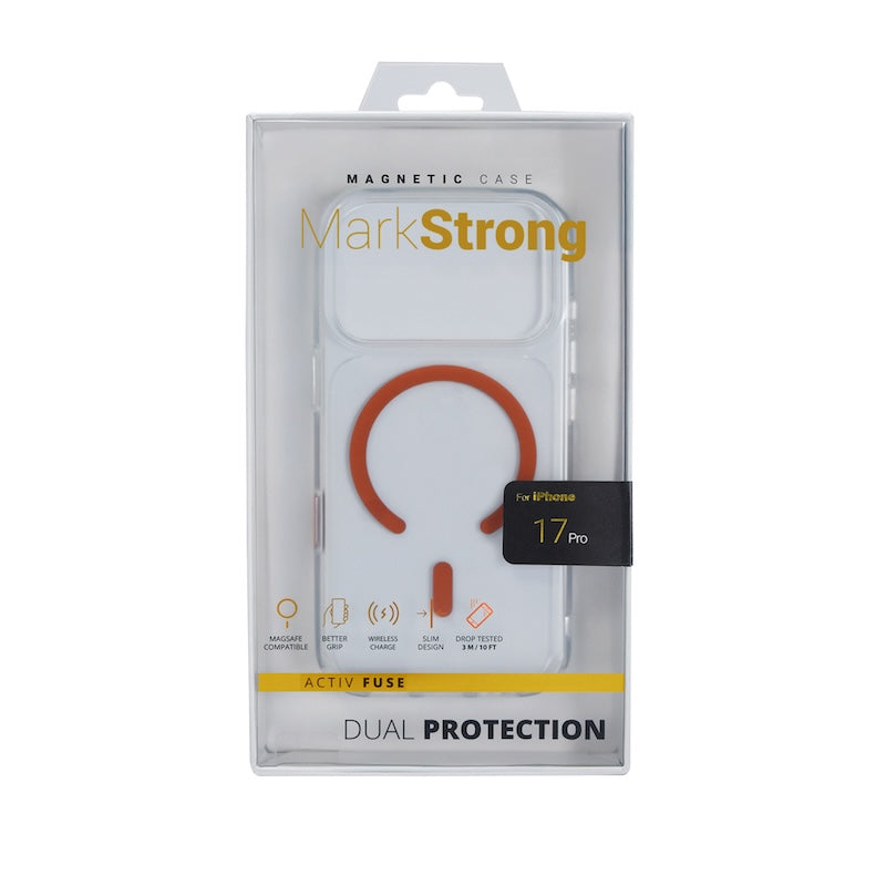 CASE MARKSTRONG IPHONE 17 PRO ORANGE/CLEAR