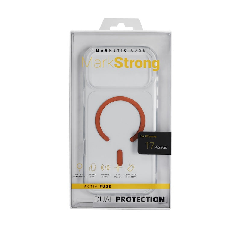 CASE MARKSTRONG IPHONE 17 PRO MAX ORANGE/CLEAR