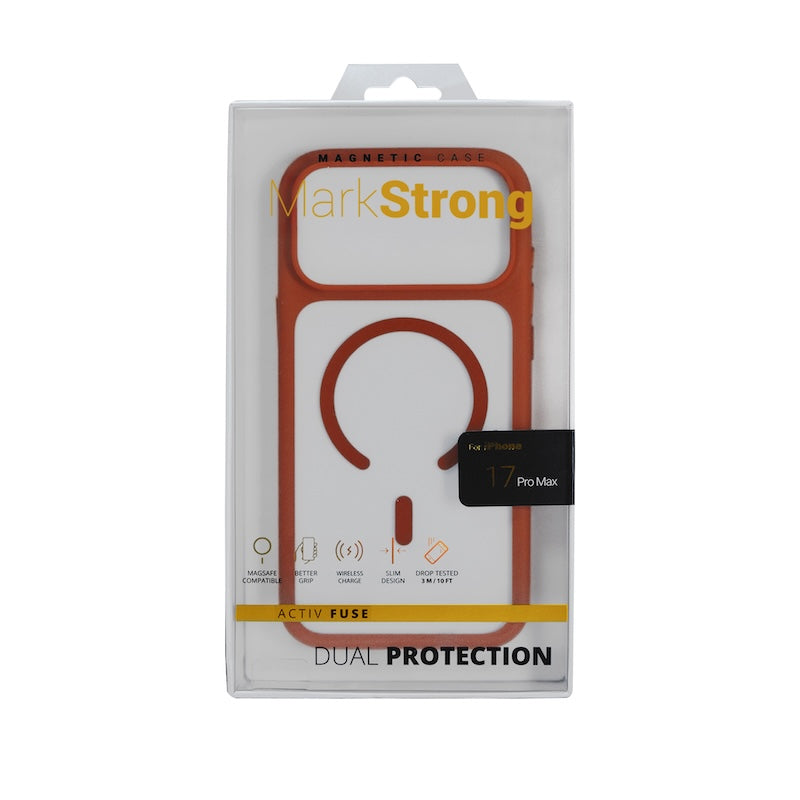 CASE MARKSTRONG IPHONE 17 PRO MAX CLEAR/ORANGE